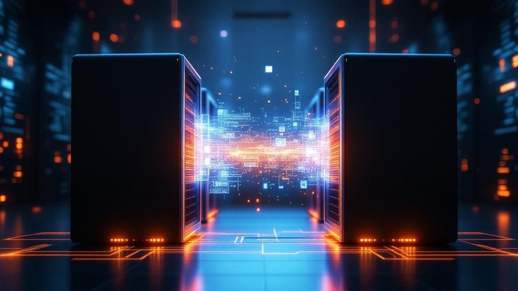 Two sets of different colored building blocks connecting, symbolizing how FHIR helps different health systems fit together.