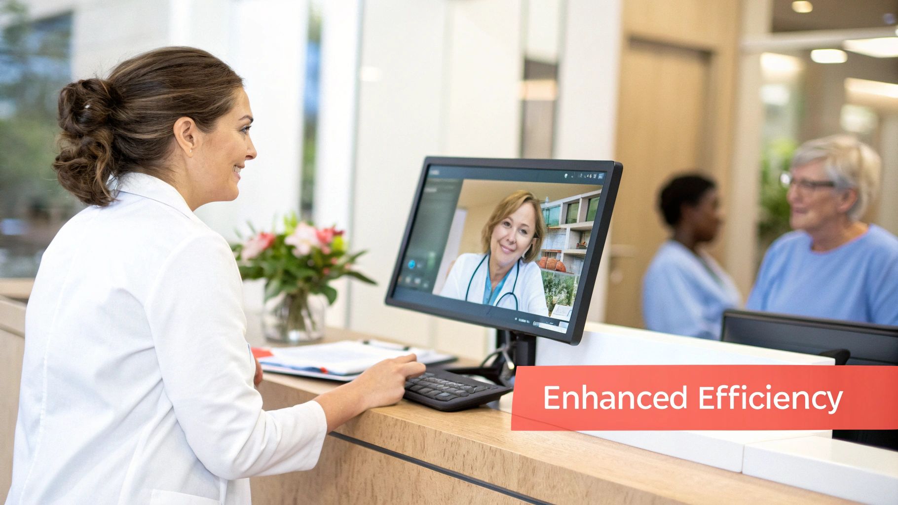 Image of a virtual medical receptionist interface