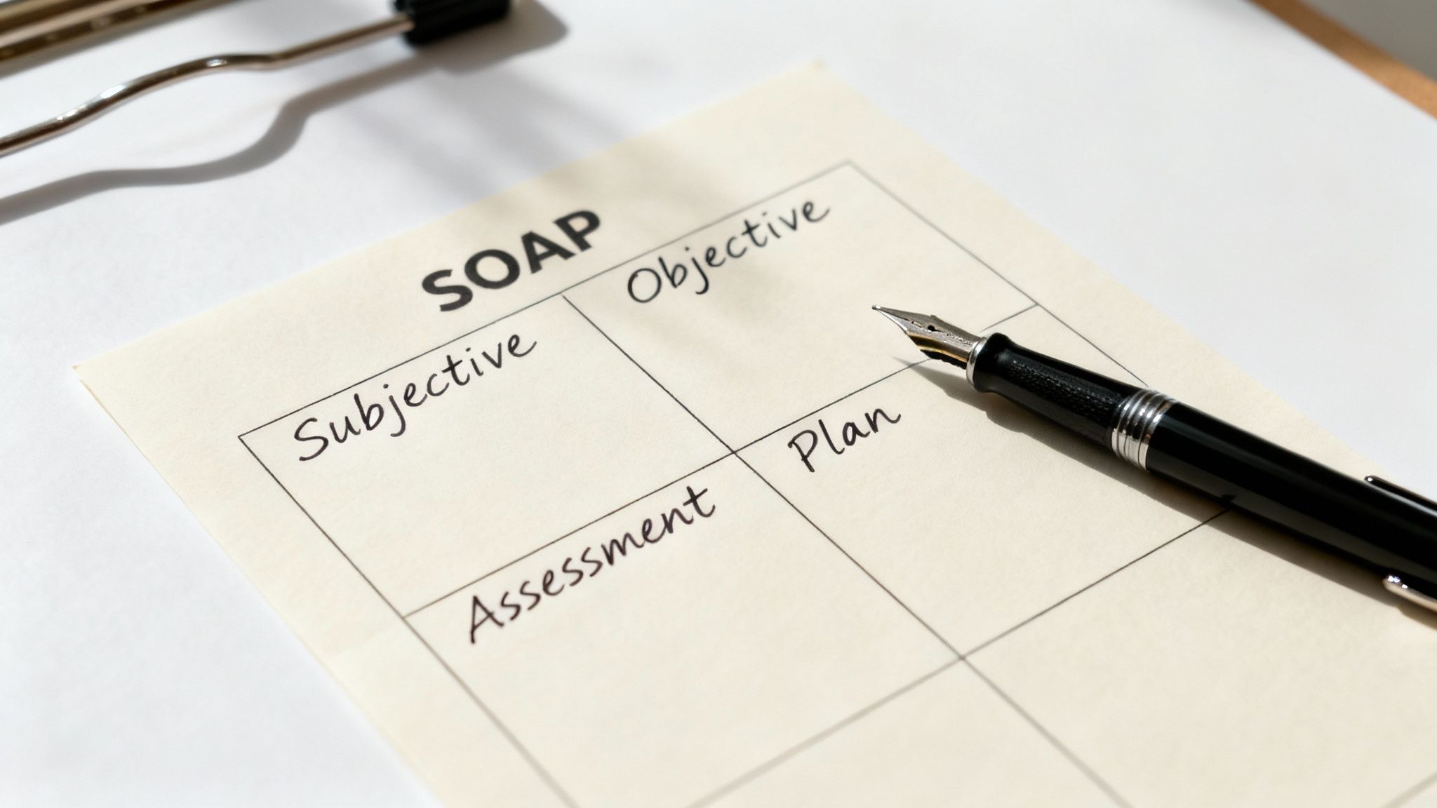 SOAP Note (Subjective, Objective, Assessment, Plan)