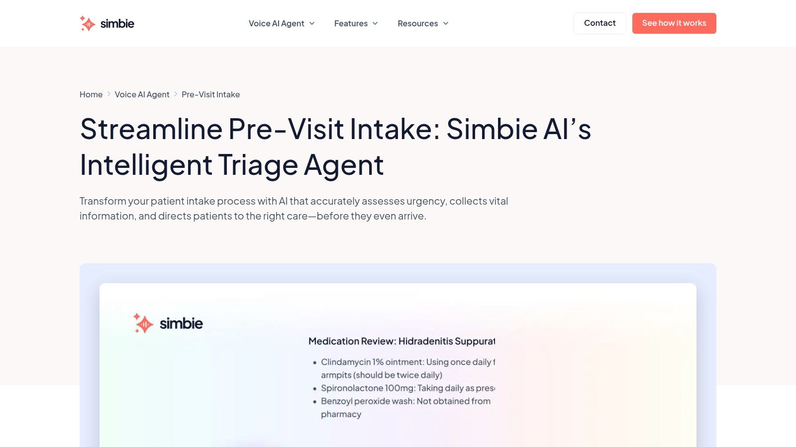 Voice Ai Agent - Pre Visit Intake