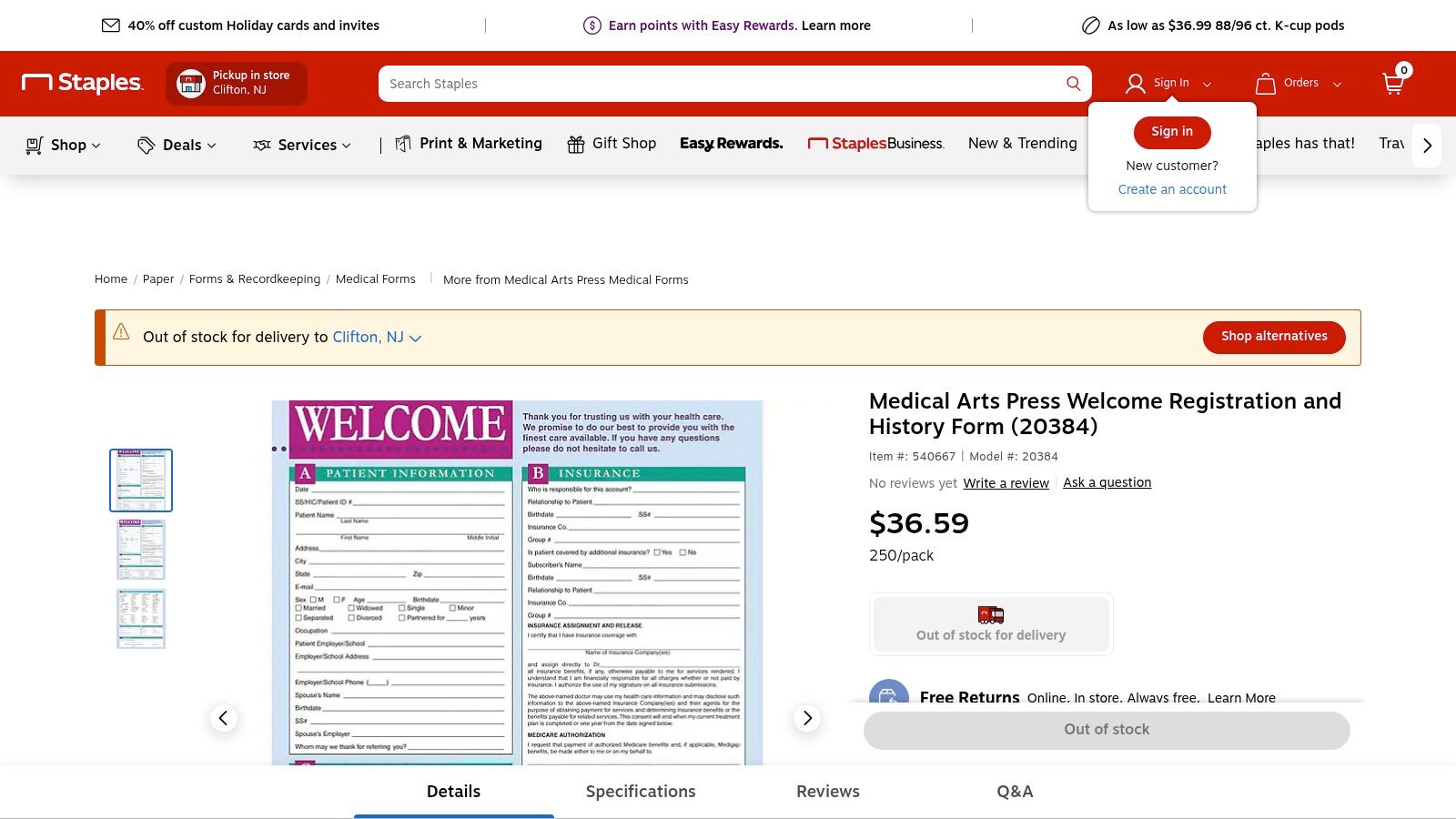 Staples — Medical Arts Press