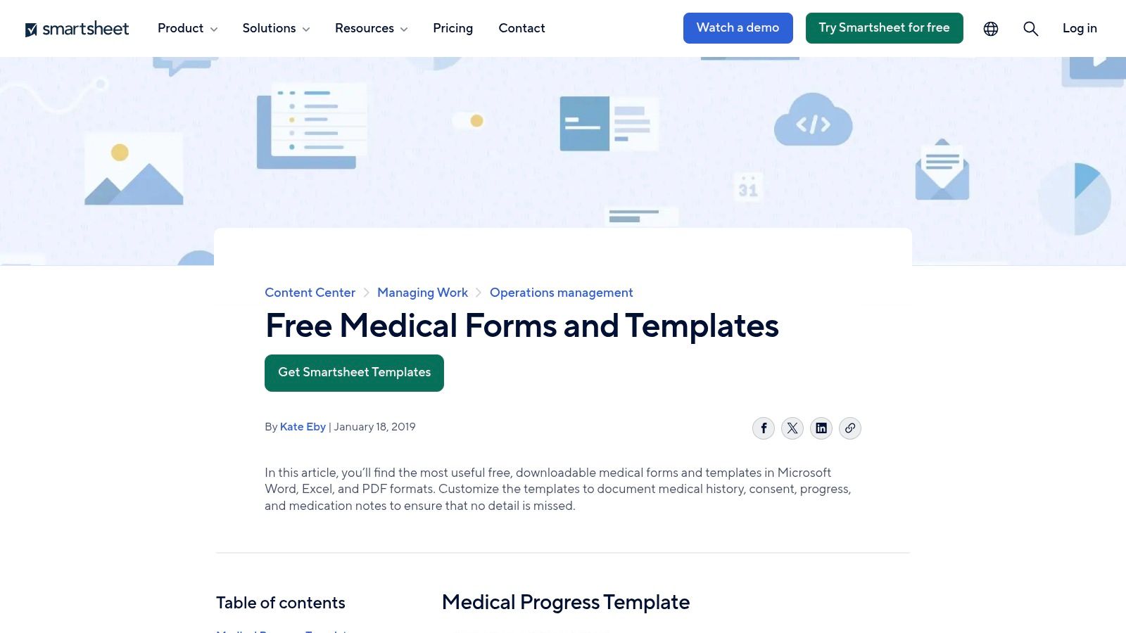 Smartsheet – Medical Forms & Templates