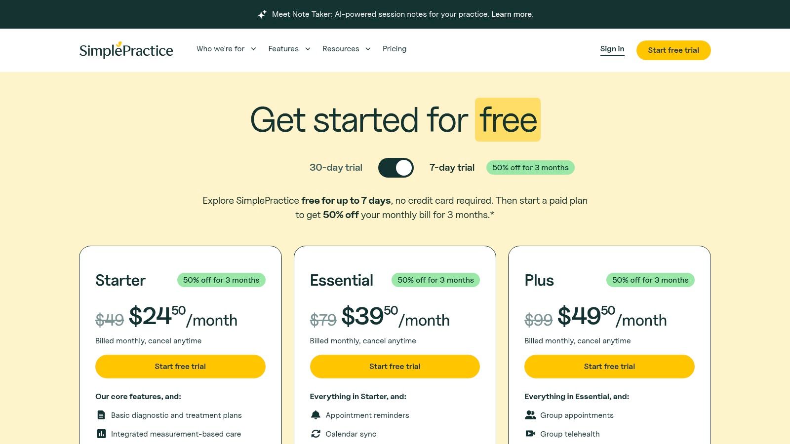 SimplePractice – Behavioral/Mental Health Practice Management