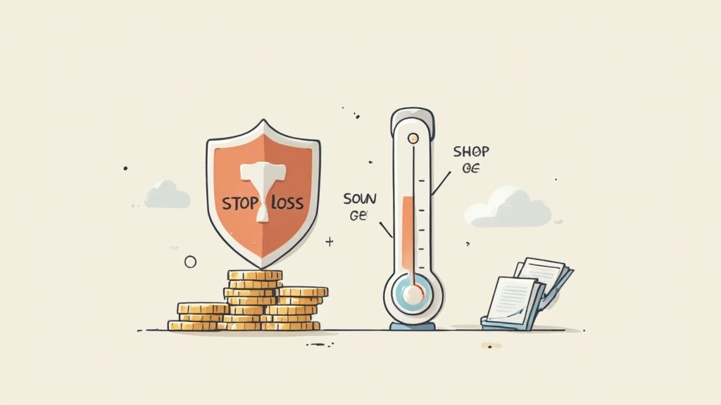 Person managing financial charts and graphs for risk assessment