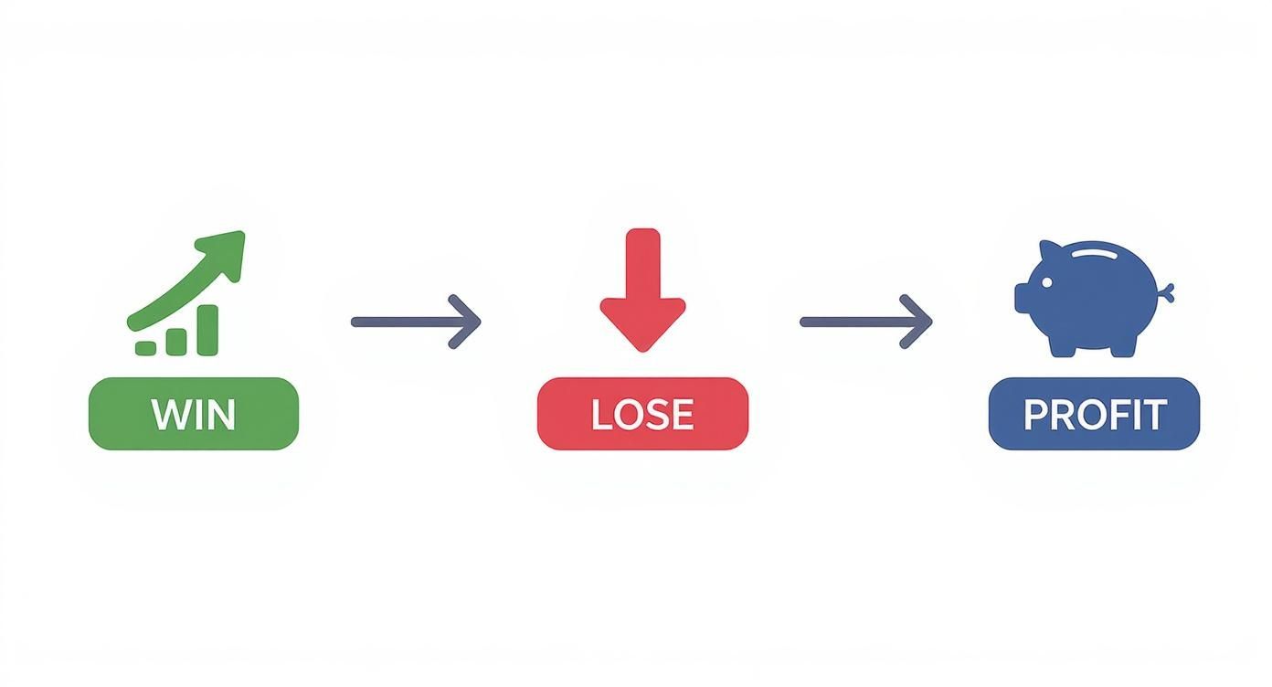 Infographic about how to calculate risk reward ratio