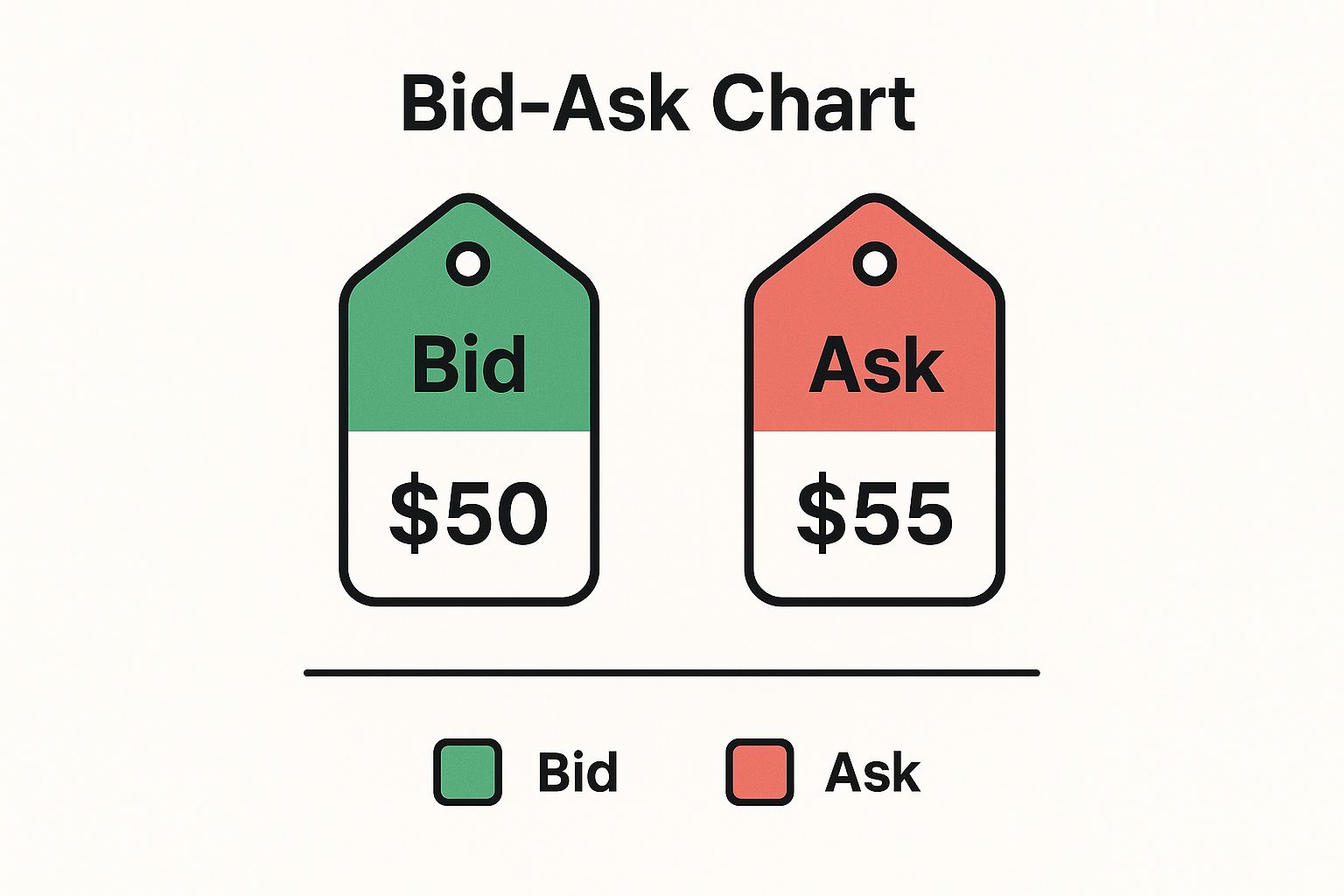 Infographic about ask price vs bid price