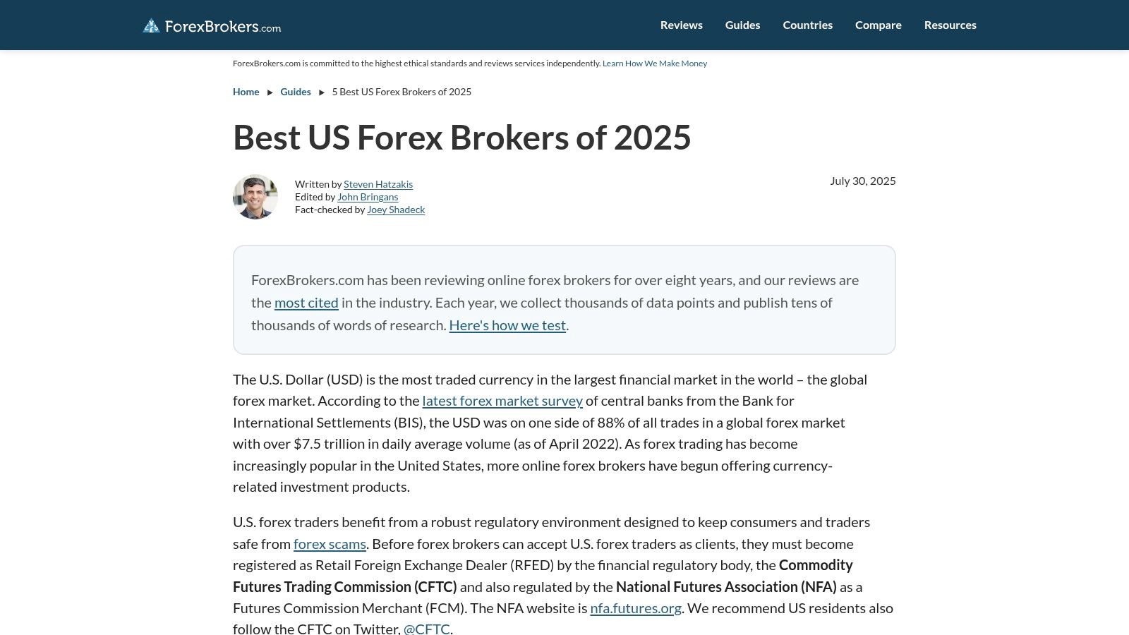 ForexBrokers.com (2025 Reviews)