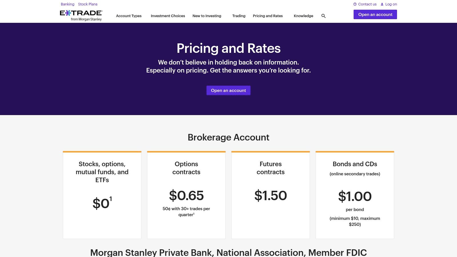 Morgan Stanley E*TRADE – E*TRADE Mobile / Power E*TRADE