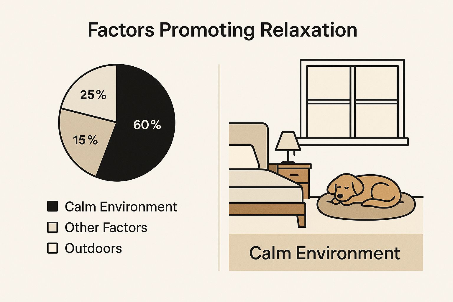 Infographic about how to calm a restless dog at night