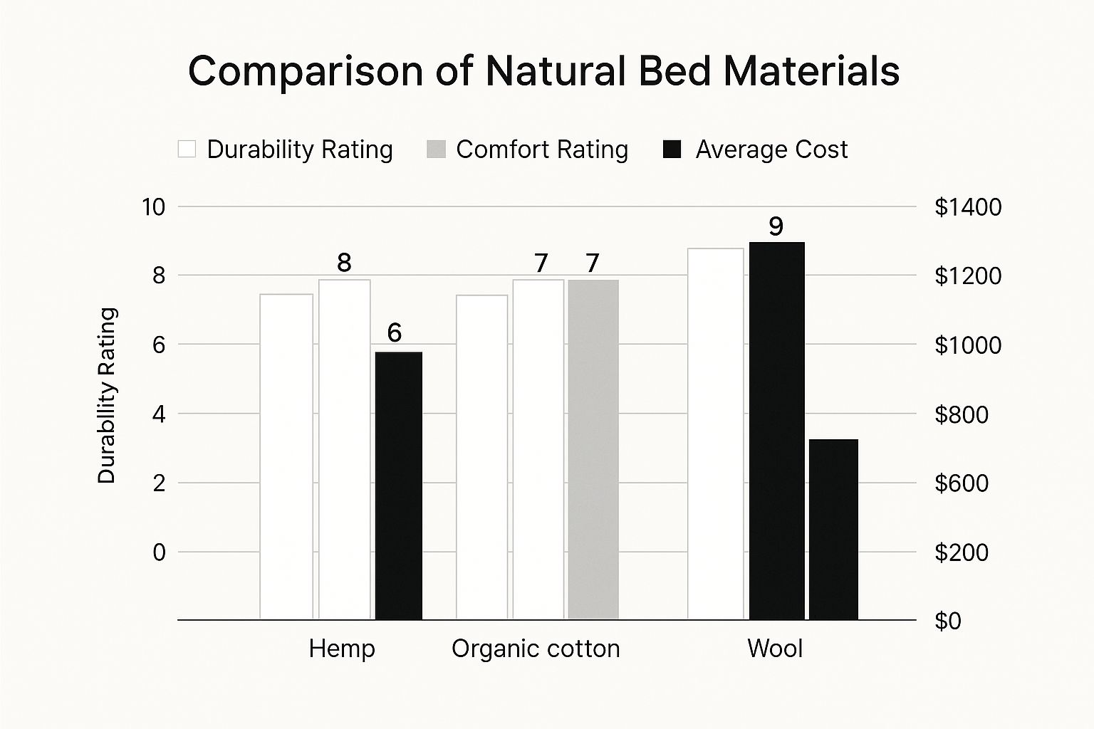 Infographic about natural dog bed