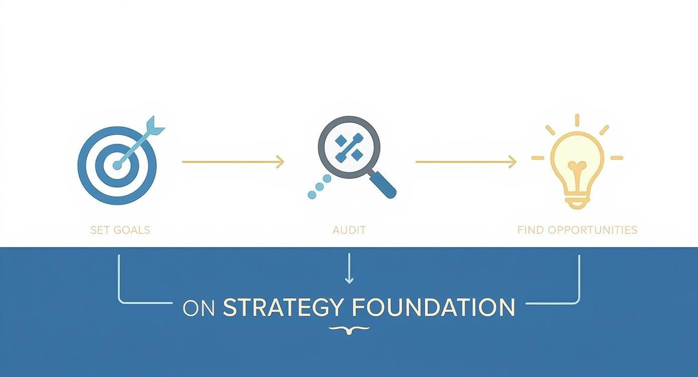 Infographic about social media and content strategy