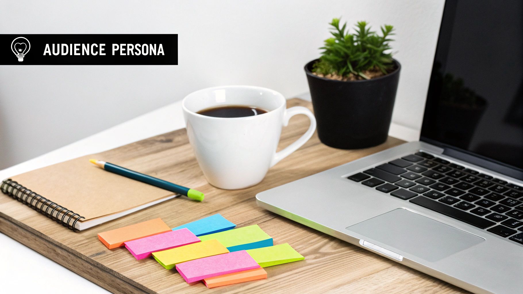 Three illustrated customer persona profiles showing different demographics and interests.