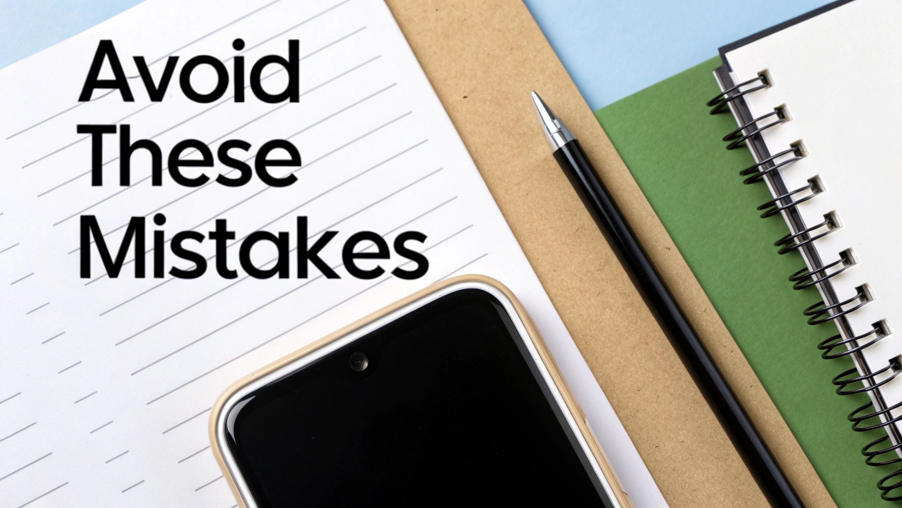 An image showing a red 'X' over a poorly formatted social media post to represent common mistakes.