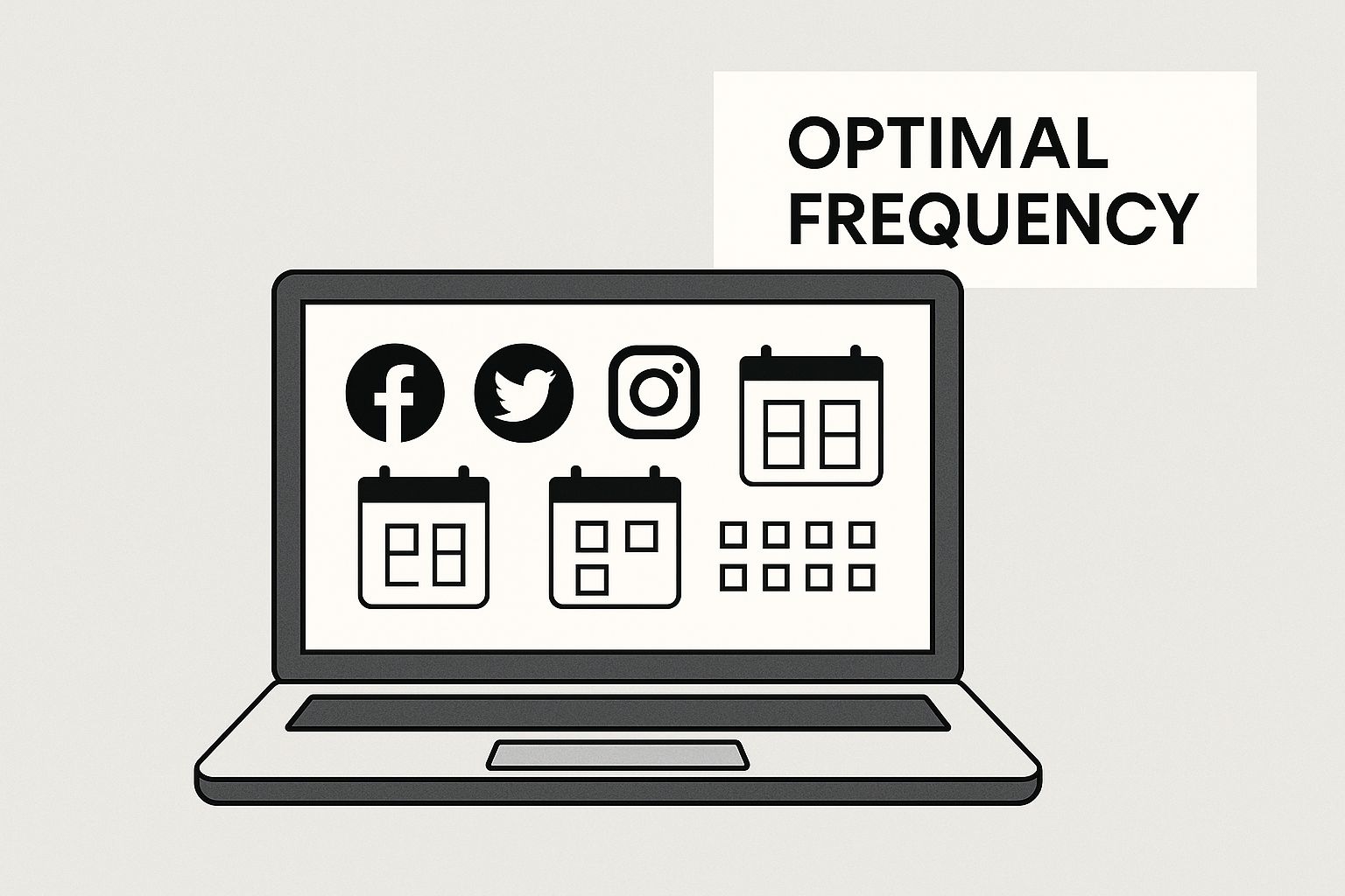 Infographic about how often to post on social media