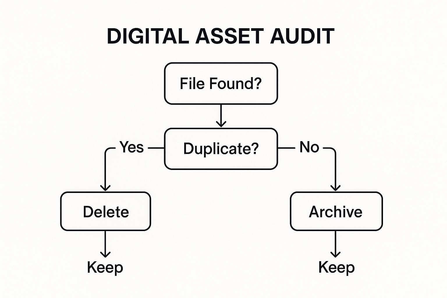 Infographic about how to organize digital assets