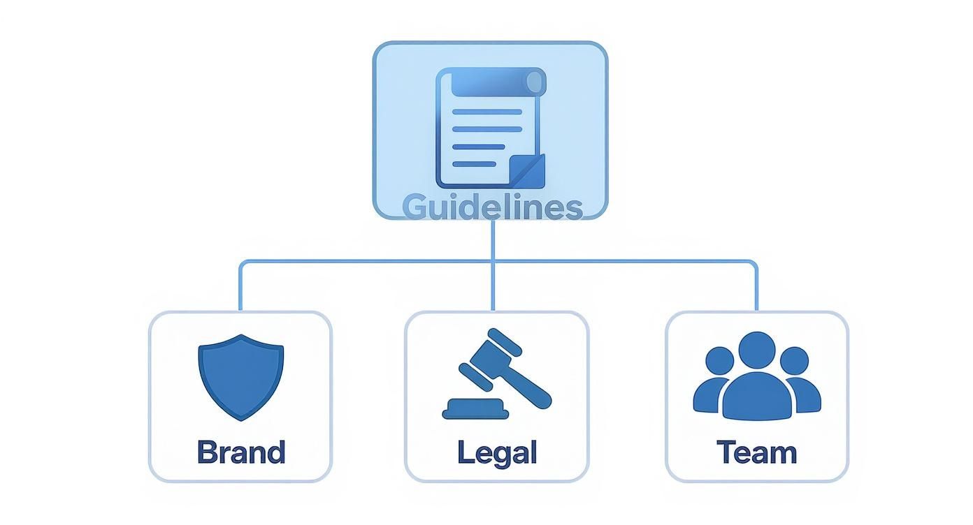 Infographic about social media guidelines