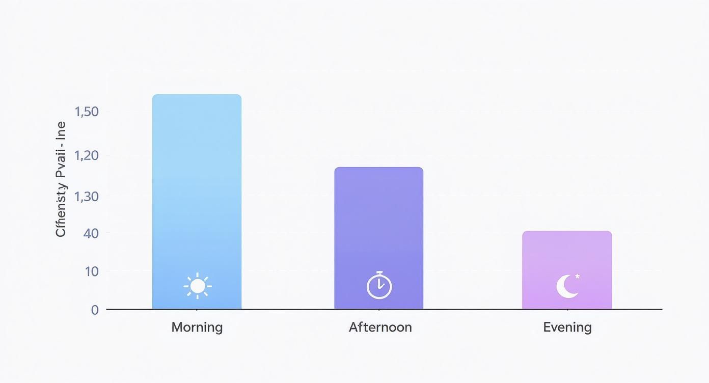 Infographic about what time is best to post on instagram