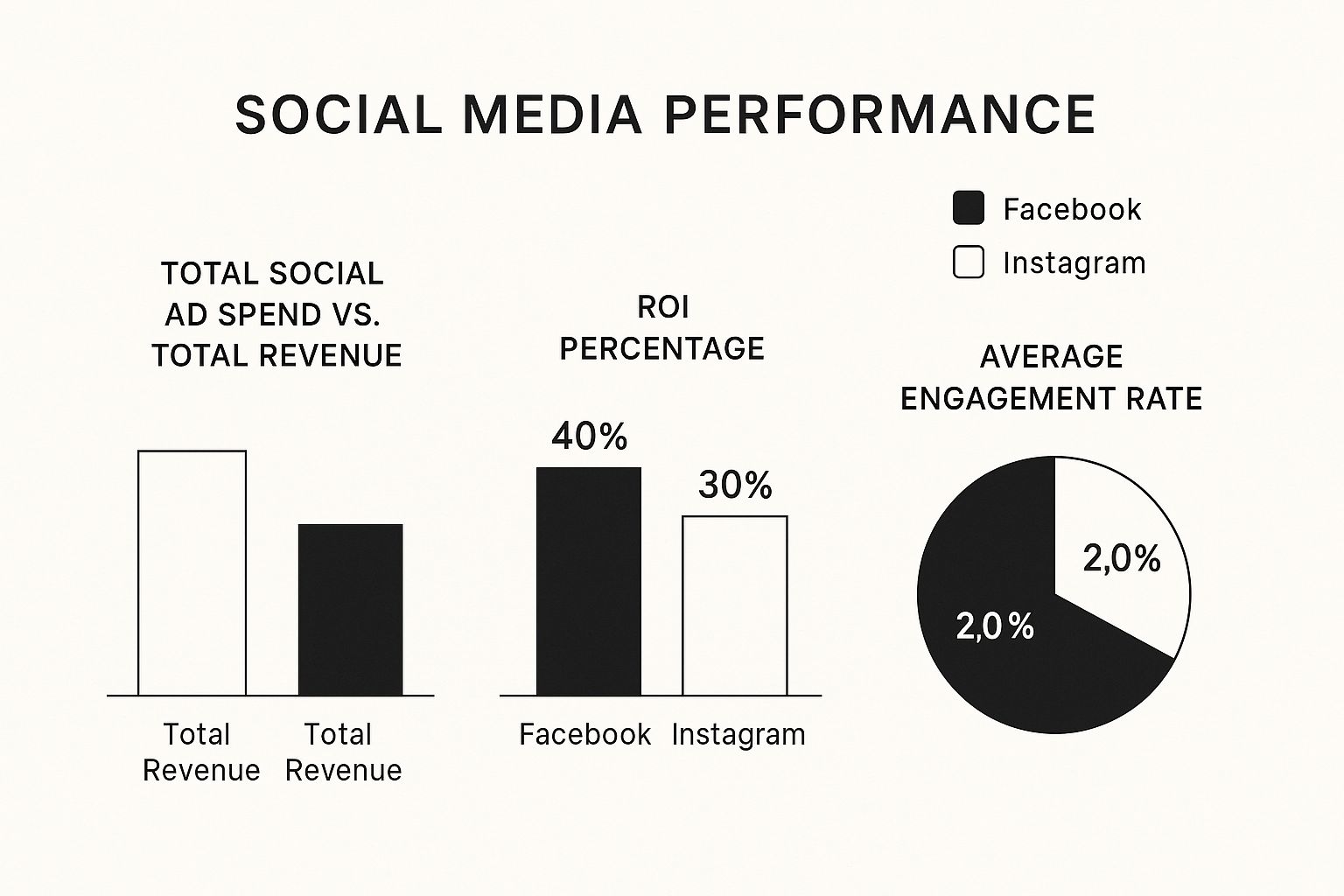 Infographic about how to measure social media roi