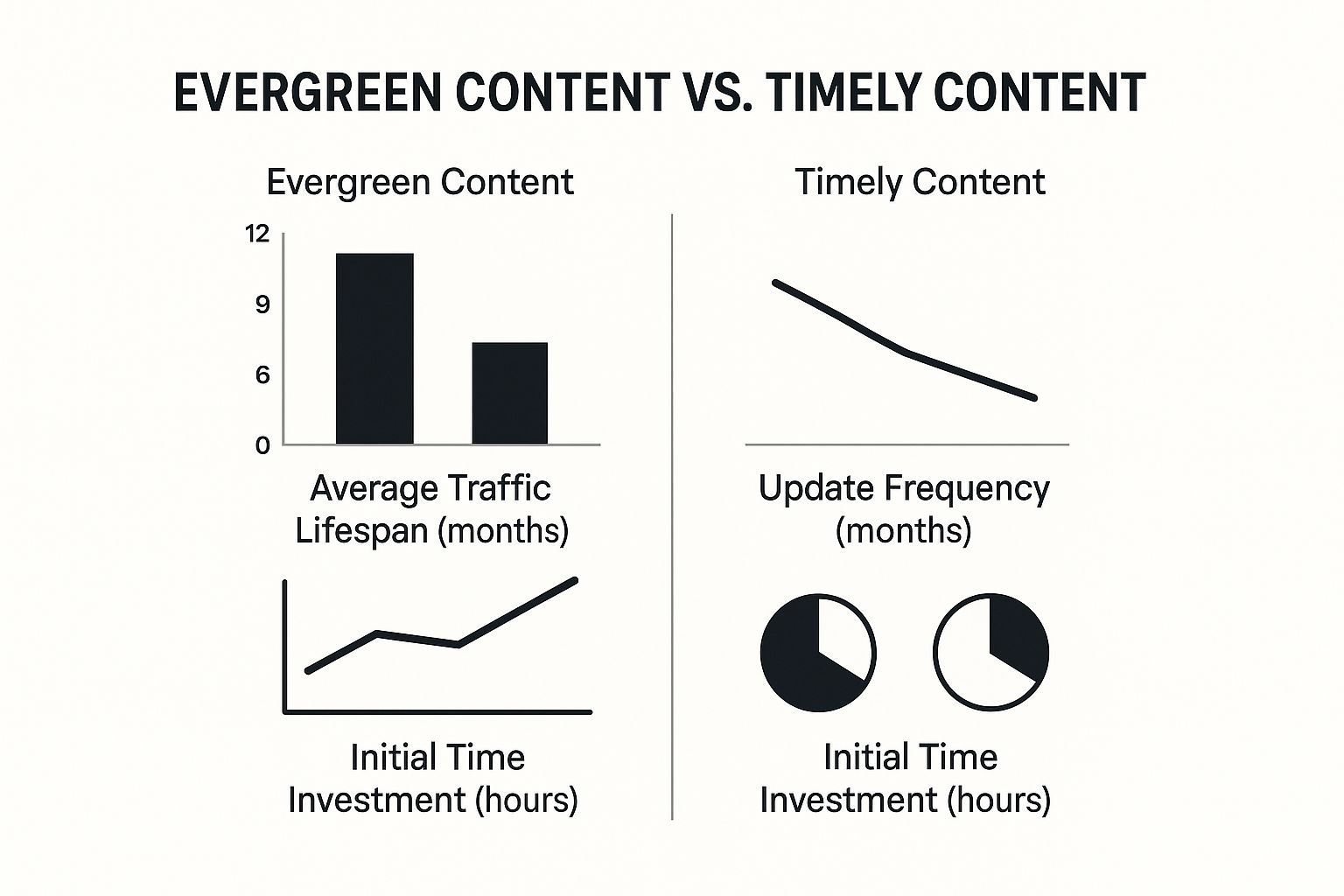 Infographic about evergreen content strategy