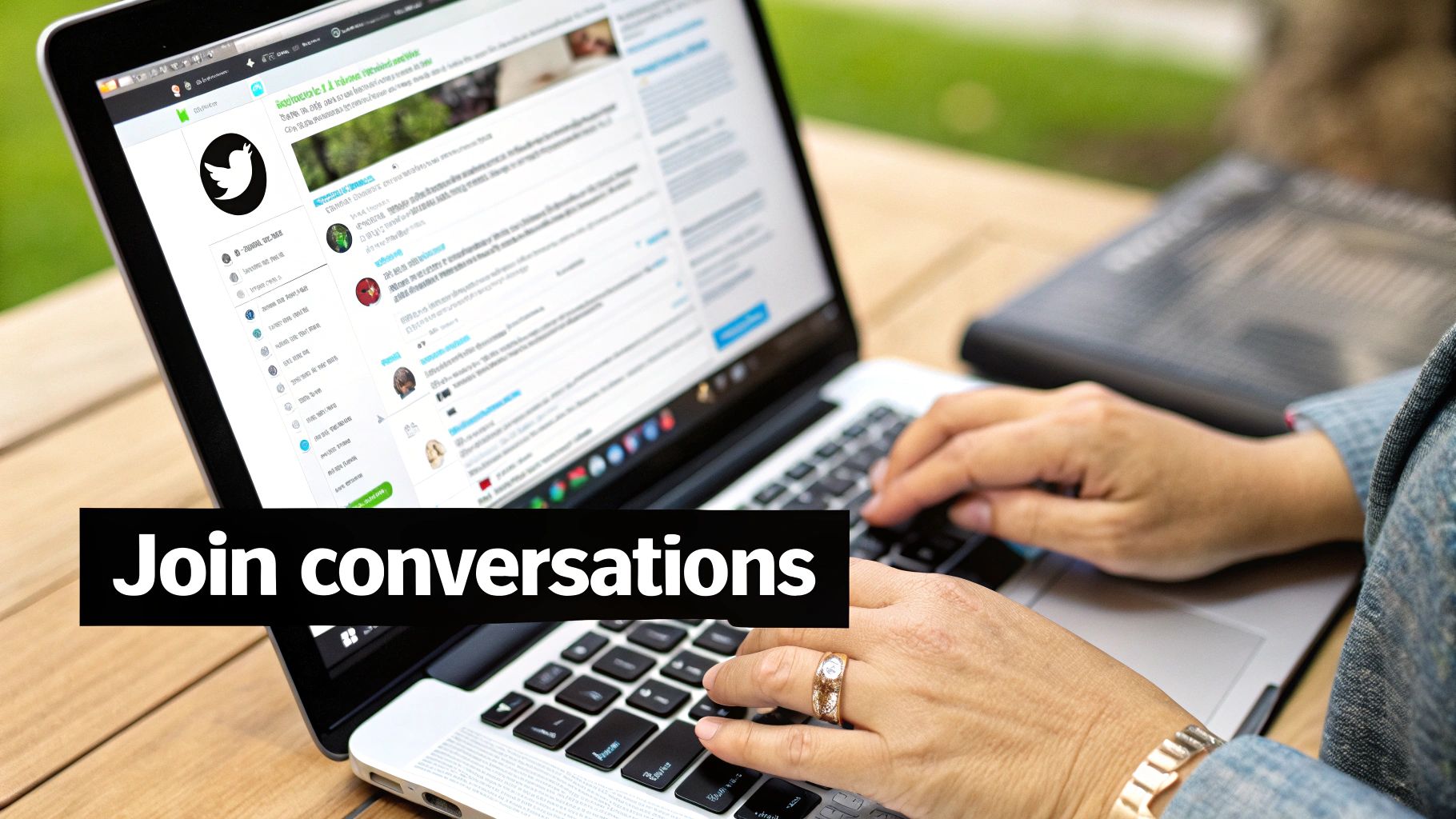 People connecting on social media