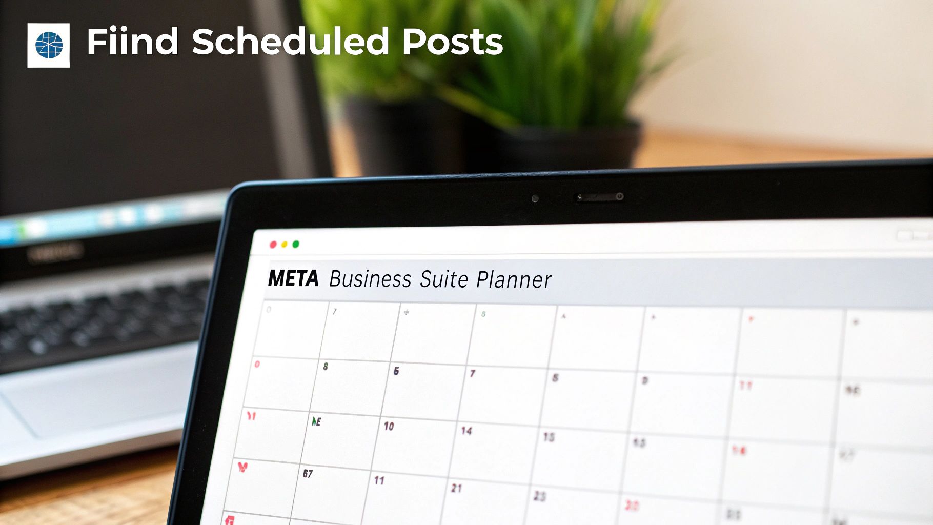 A screenshot of the Meta Business Suite Planner, showing a calendar view with scheduled posts for the week.