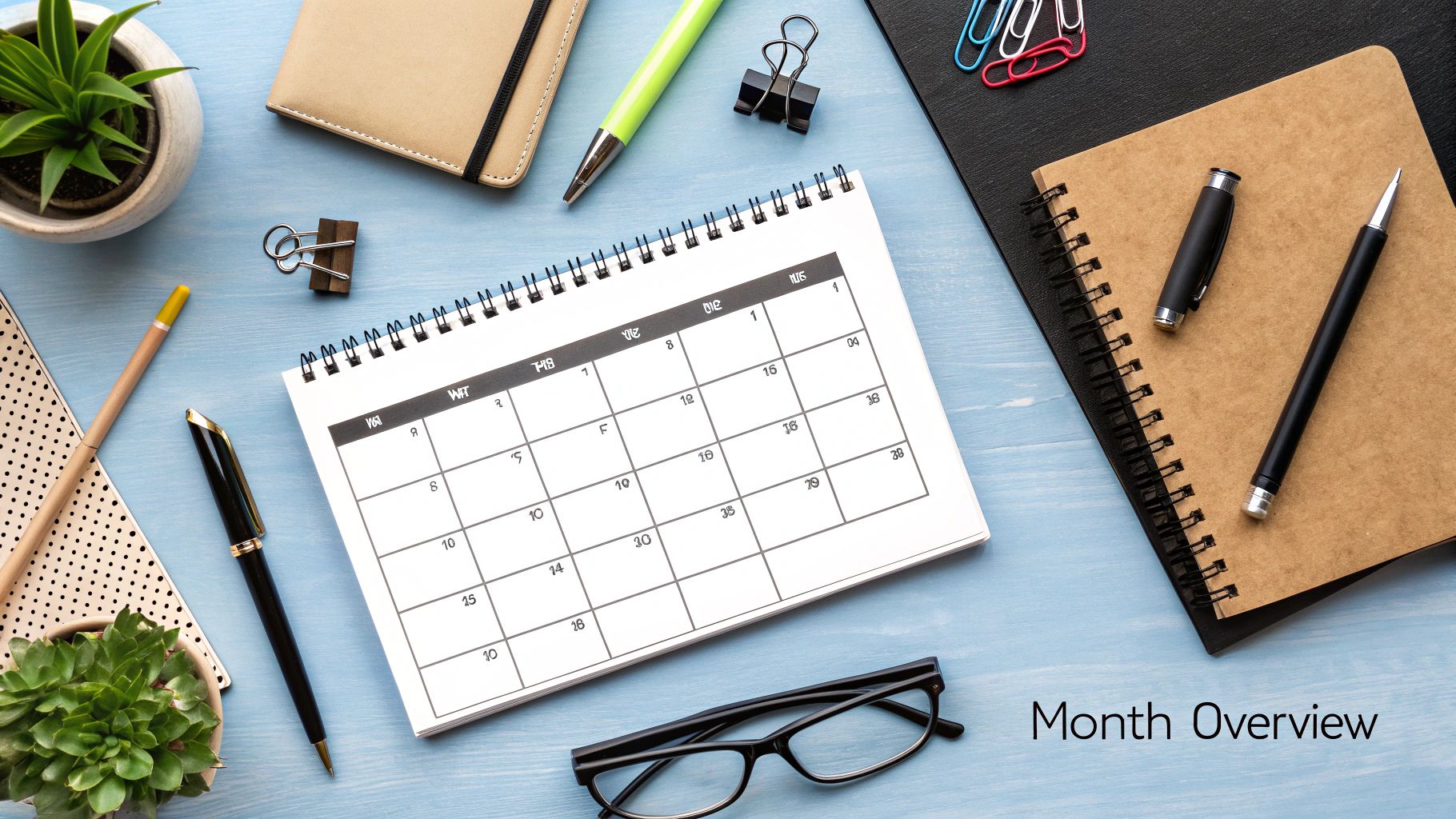 Monthly Grid Visual Calendar