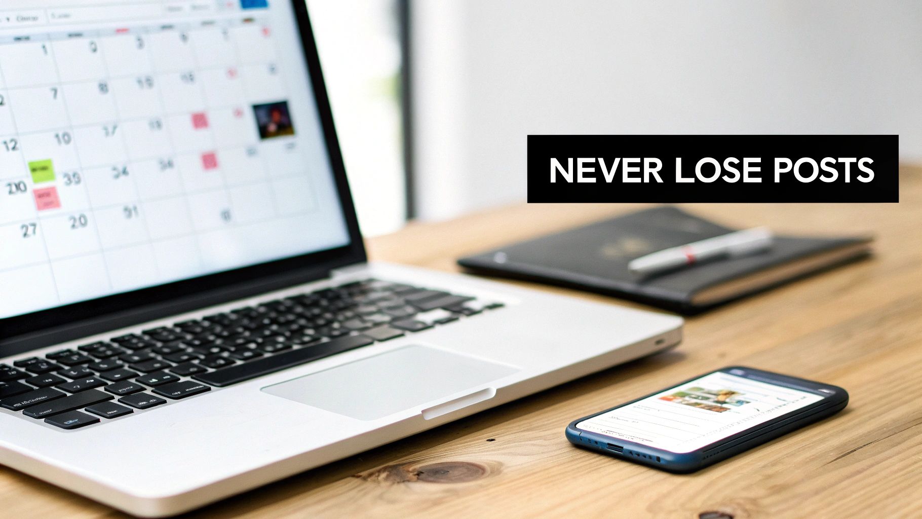 A social media manager reviewing a content calendar on a tablet, looking organized.