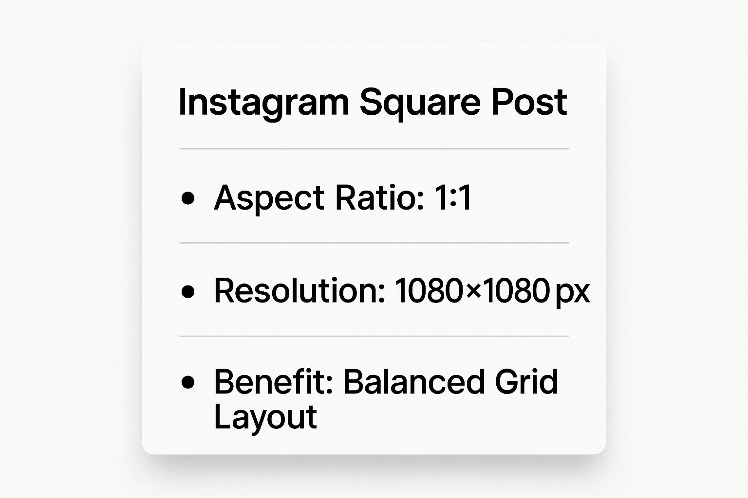 Infographic showing key data about Instagram Square Post