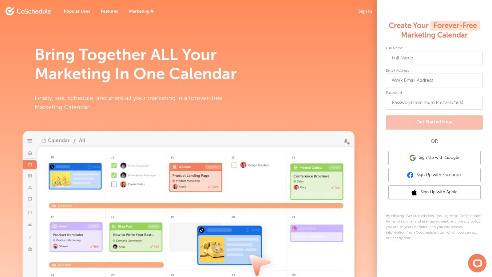 CoSchedule Marketing Calendar