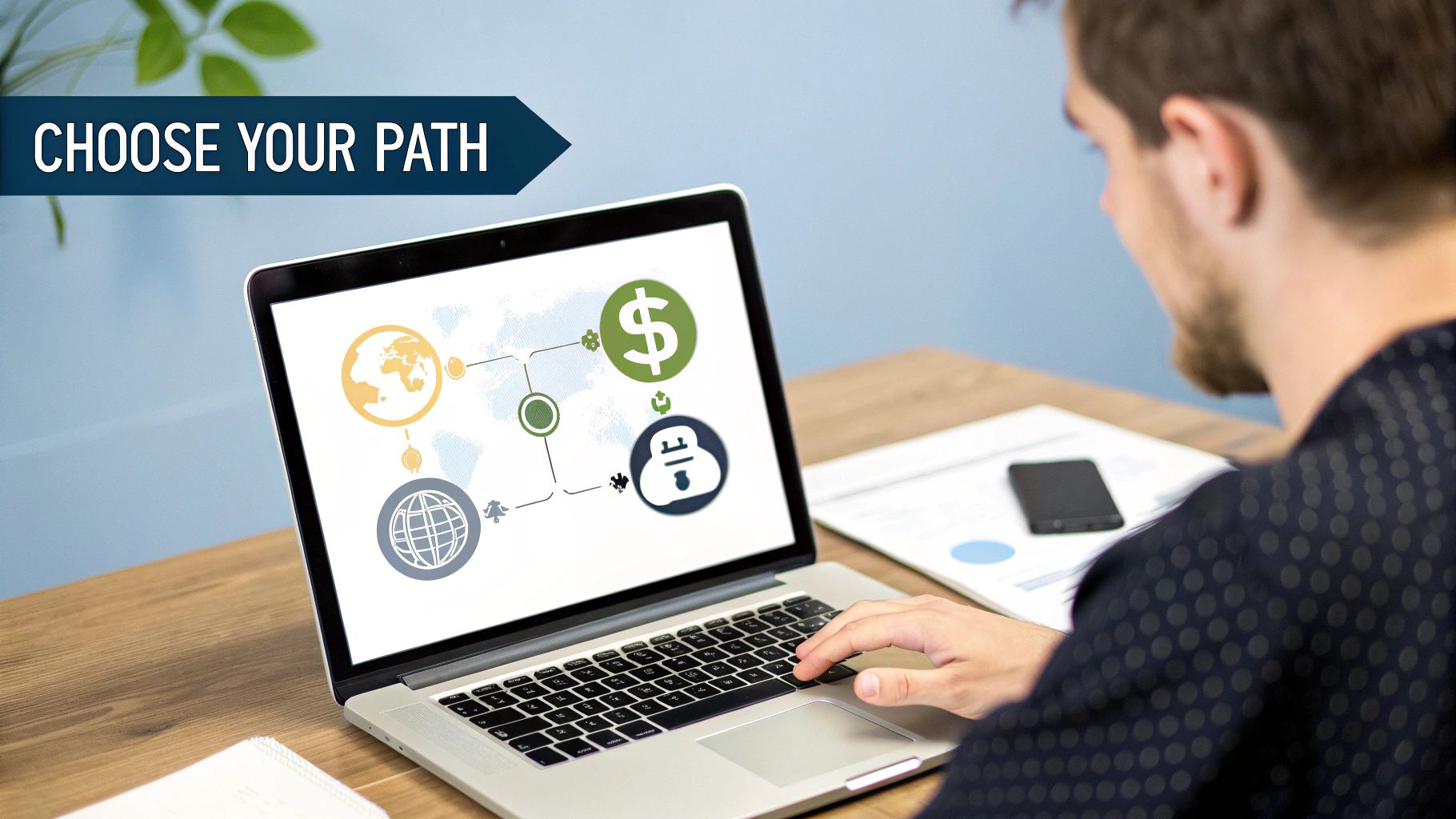 A digital illustration showing various stablecoin logos connected by arrows, representing swaps.
