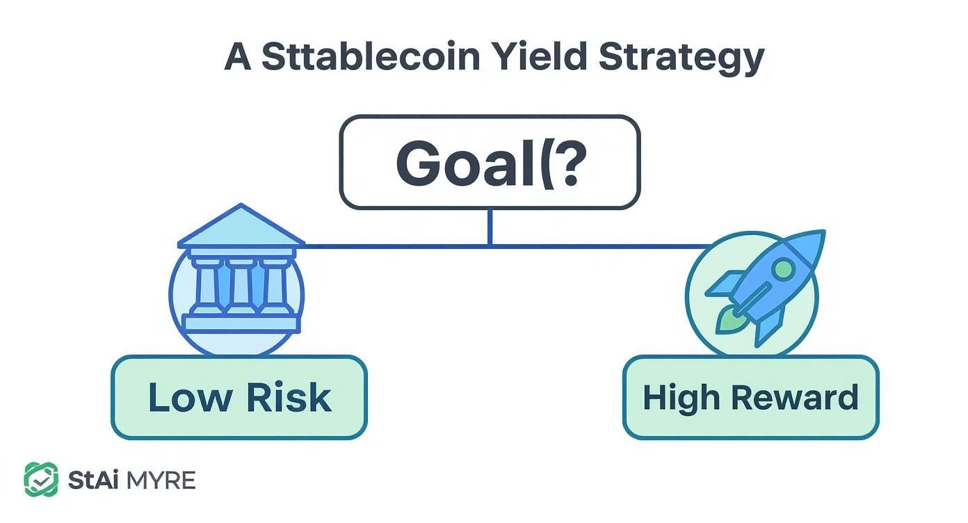 Infographic about earn passive income with stablecoins