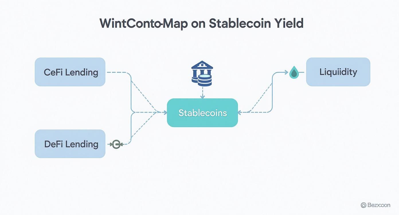Infographic about stablecoin yield