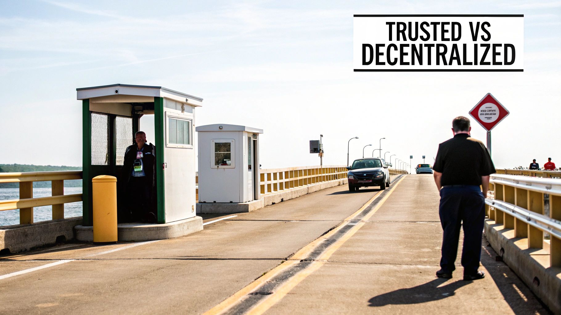 Diagram showing trusted vs trust-minimized bridge designs