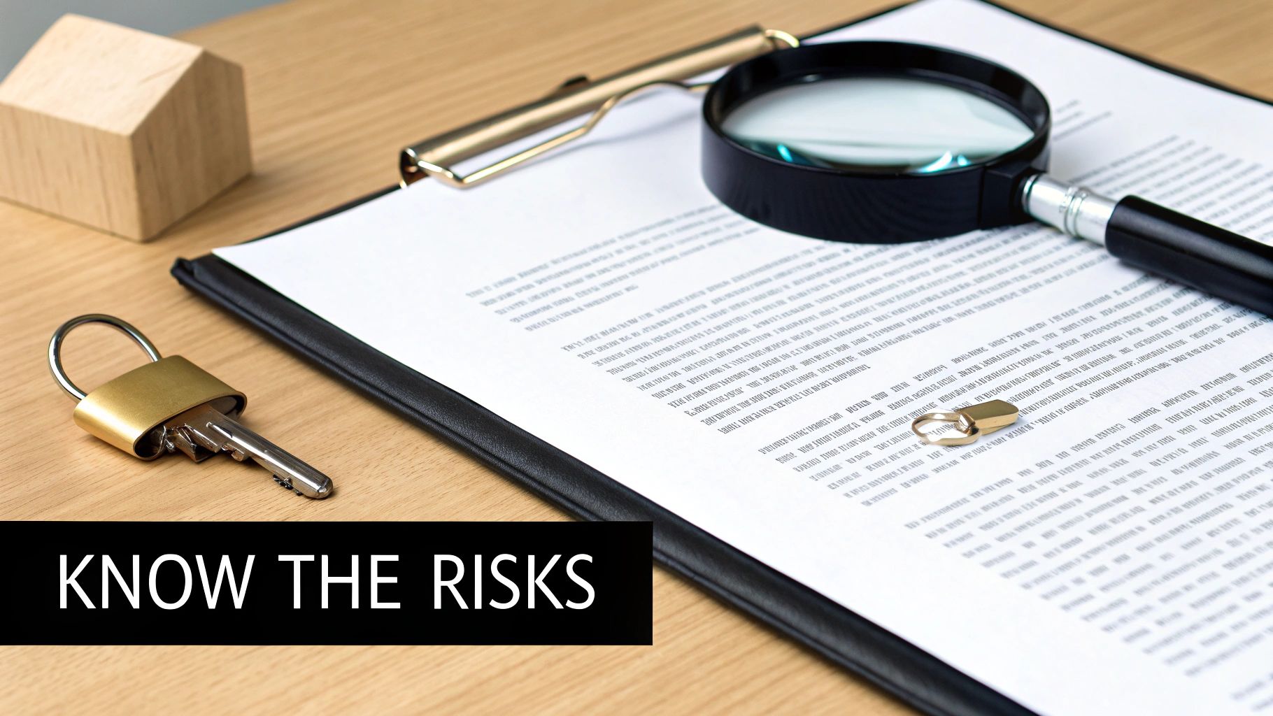 A person carefully examining a glowing digital lock on a computer screen, representing risk assessment in crypto