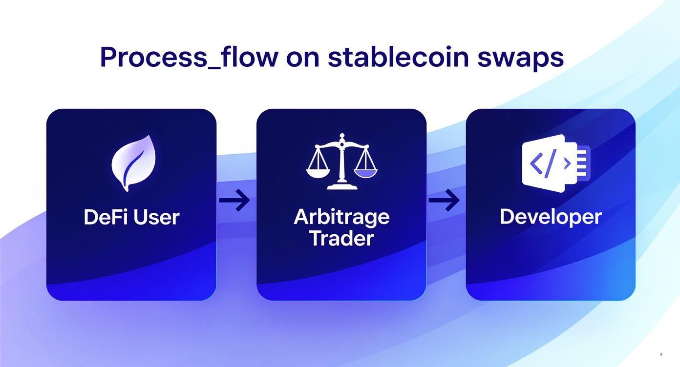 Infographic about swap stablecoins