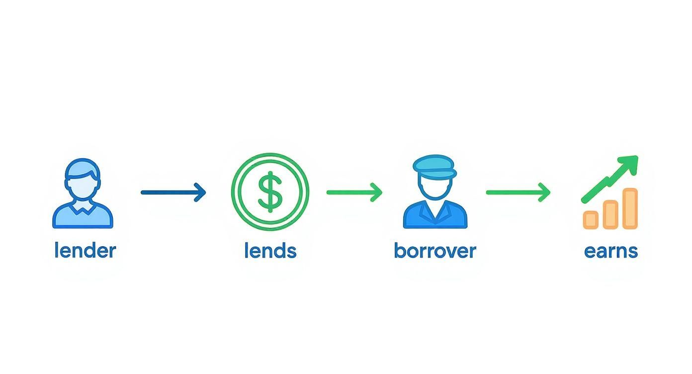 Infographic about stablecoin lending