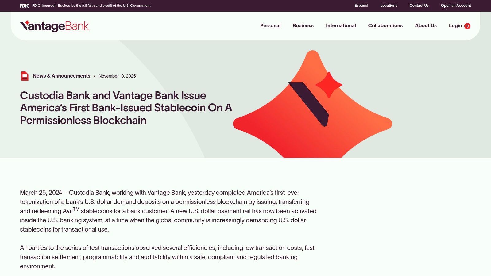 Vantage Bank – Avit collaboration hub