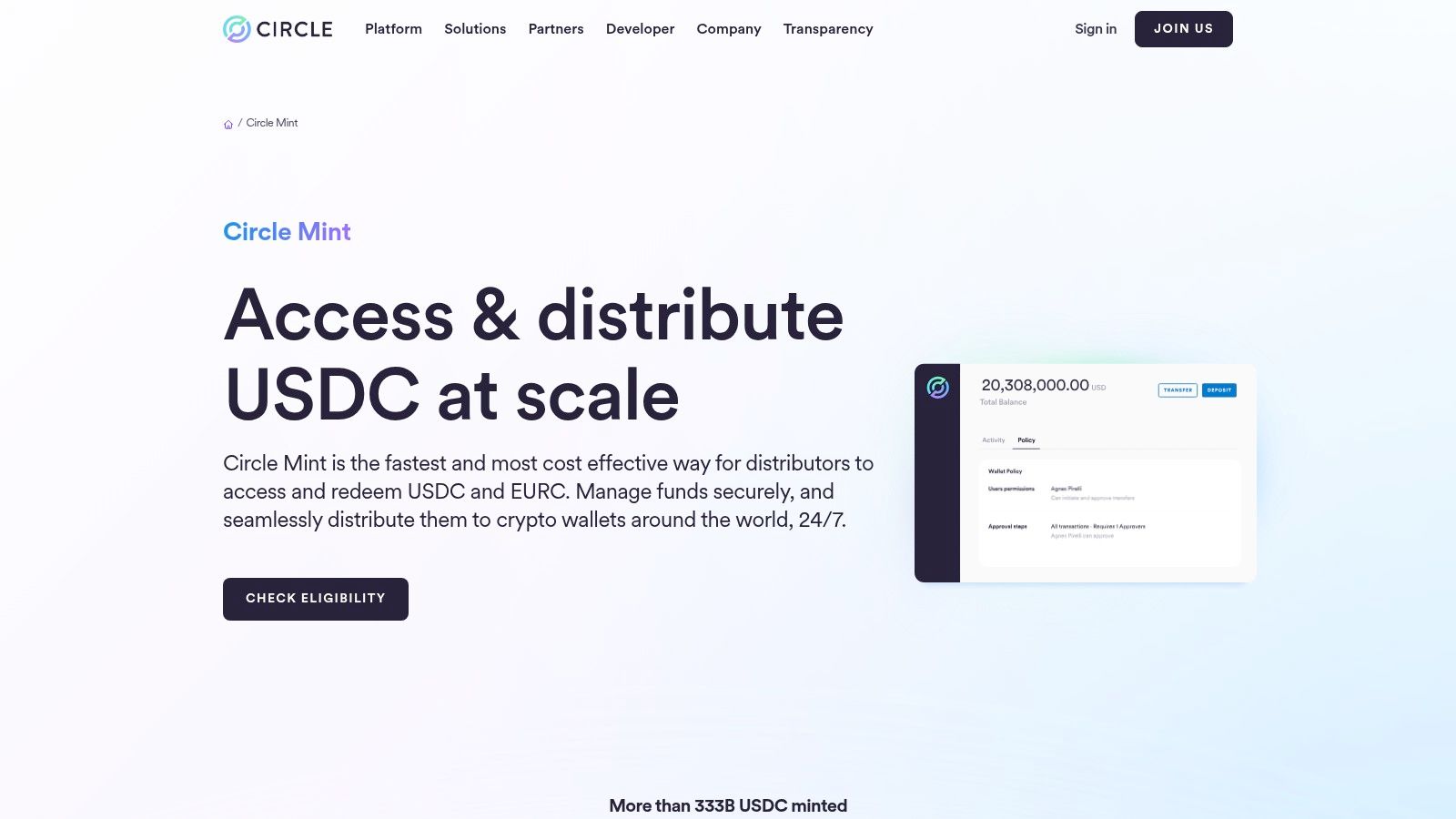 Circle – USDC/EURC APIs