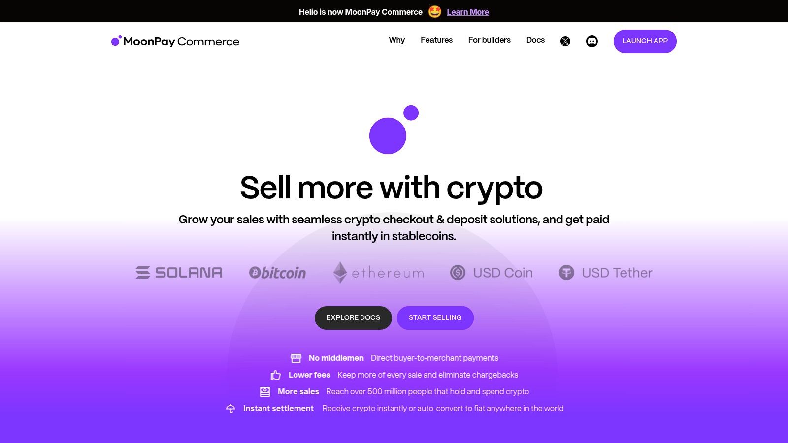 MoonPay Commerce (formerly Helio)