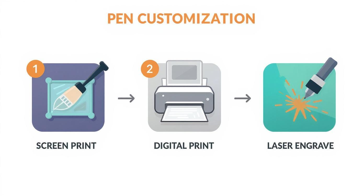 Infographic about personalized gel ink pens