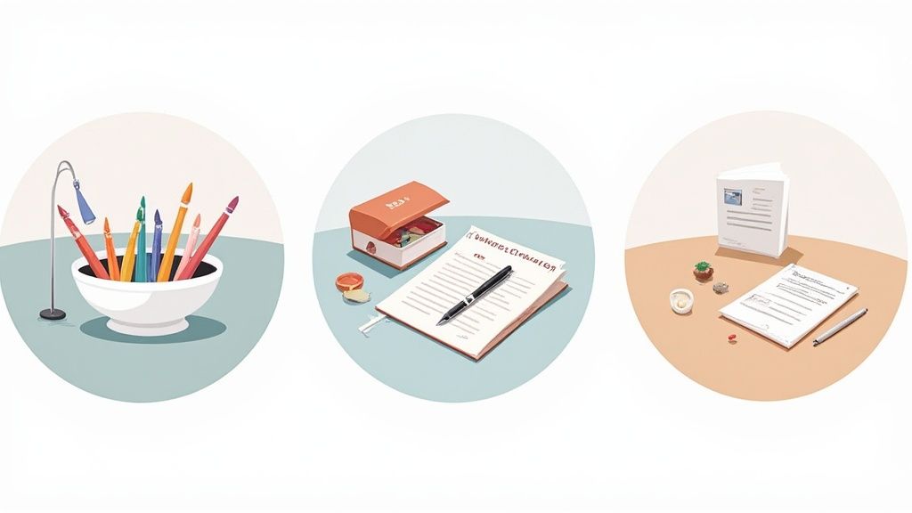 A person using a customized stylus pen on a tablet during a business meeting.