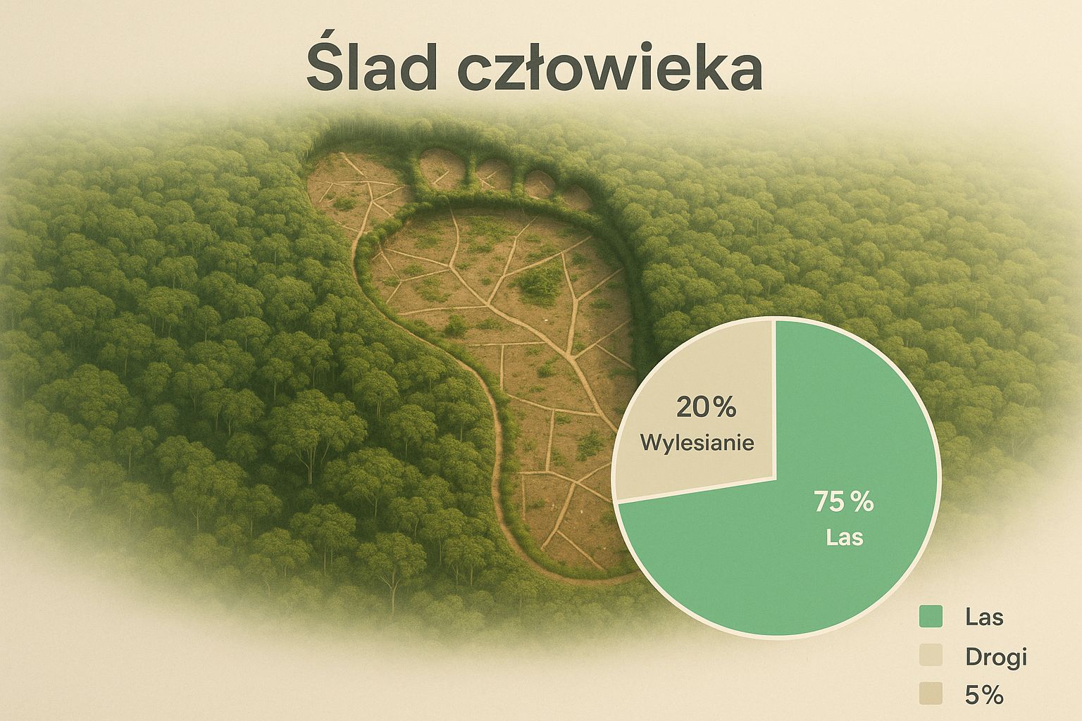Infographic about wpływ człowieka na środowisko