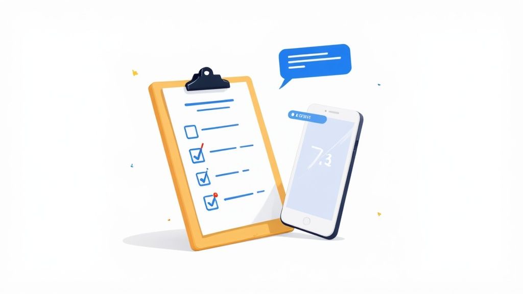 Customers providing feedback