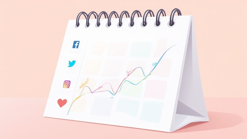 A content calendar helps you visualize your posting schedule.