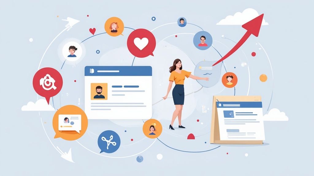 A hand holding a smartphone with an Instagram post showing a high number of likes and comments, symbolizing engagement.