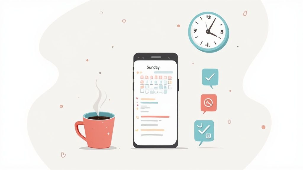 Sunday 12:00-1:00 PM EST - The Weekly Planning Peak