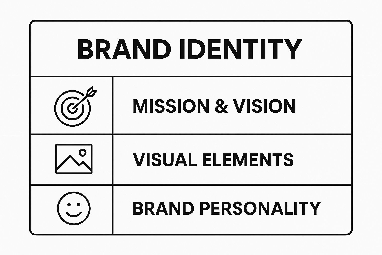 Infographic about creating a brand identity