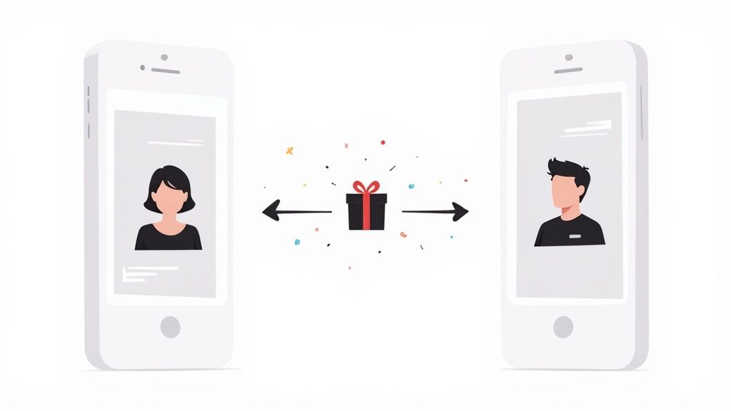 Two people collaborating on a creative project, symbolizing a successful Instagram partnership.