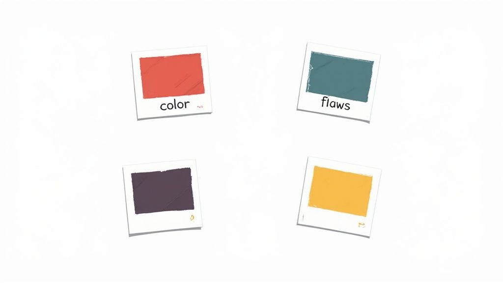 A brand guidelines document being viewed on a tablet, showcasing logo usage, color palettes, and typography.