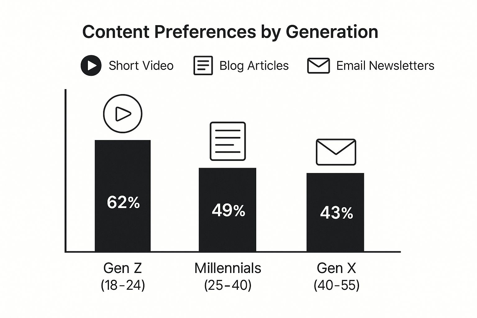 Infographic about content creation for beginners